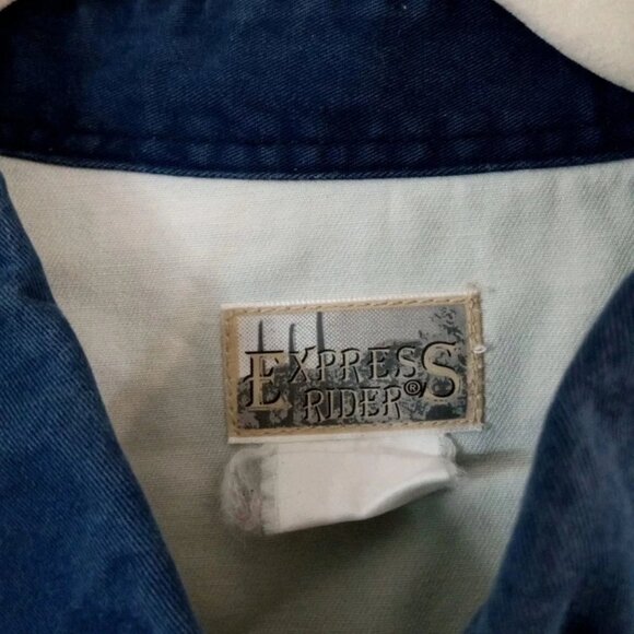 Vintage Express Rider Western Shirt Button Up Men's XXL Southwest Aztec Twill - Picture 3 of 6